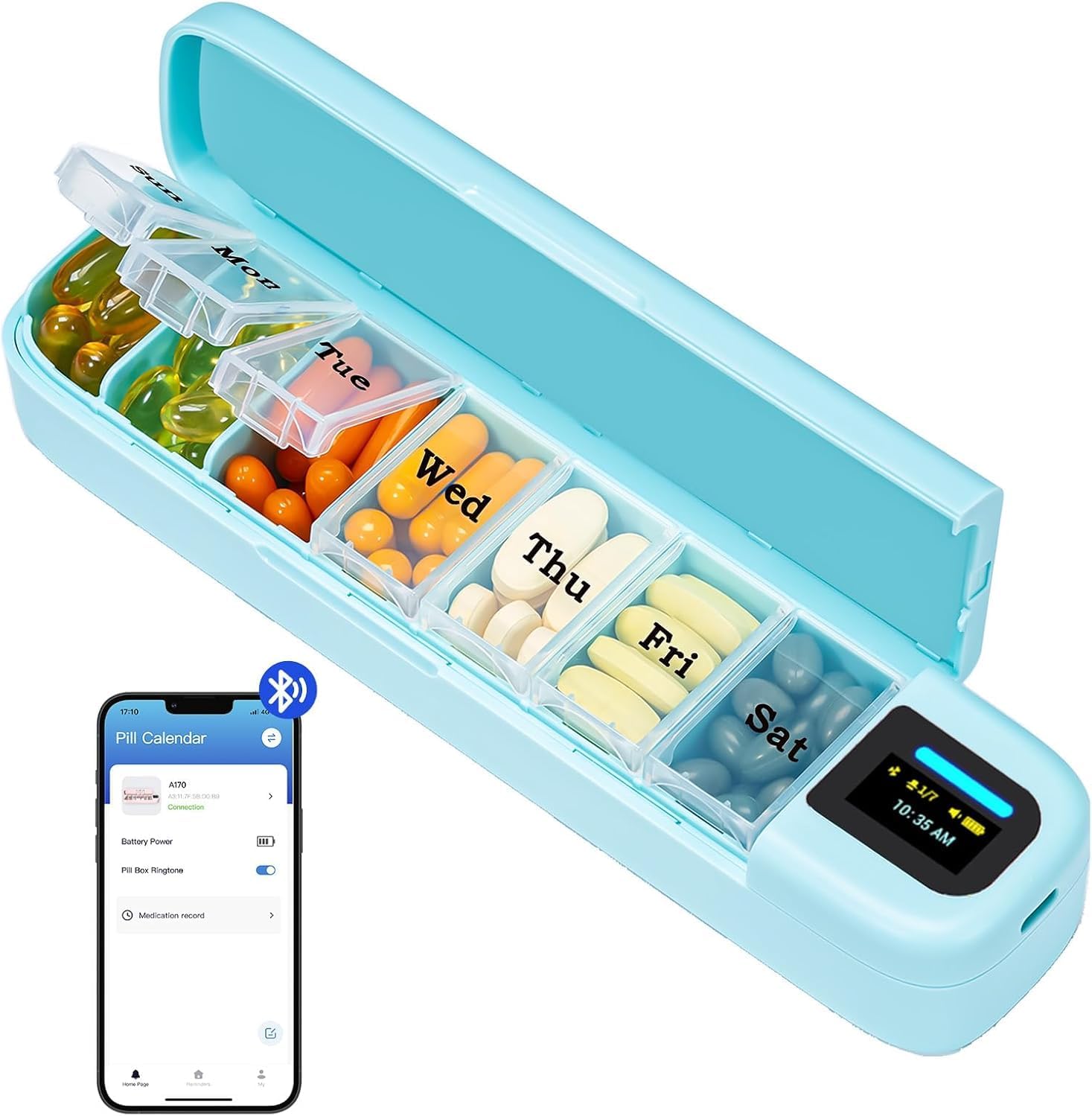 Medicine Cabinet Lock - Organisateur de pilules intelligent avec alarme