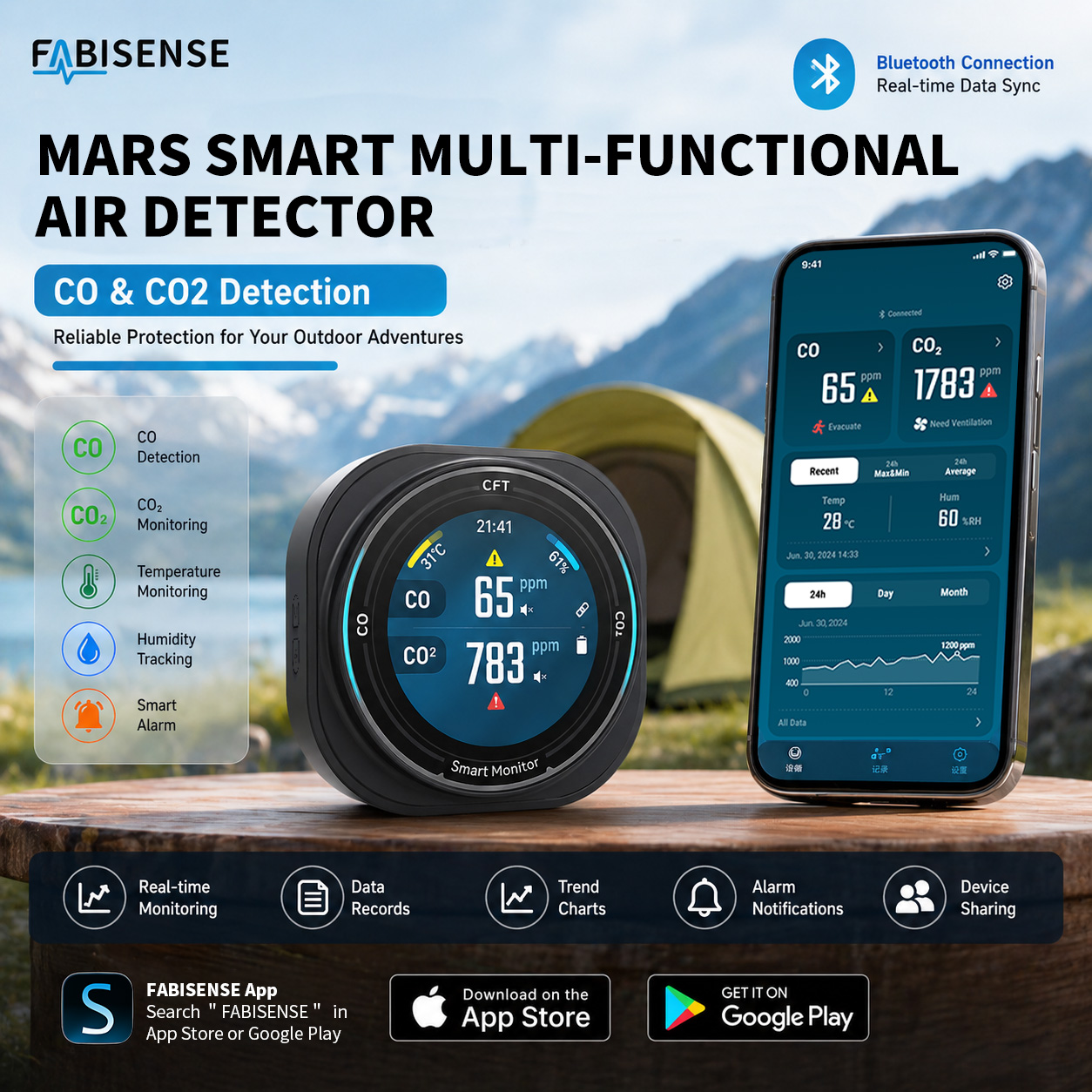Co Detector Plug - Détecteur de qualité de l'air portable
