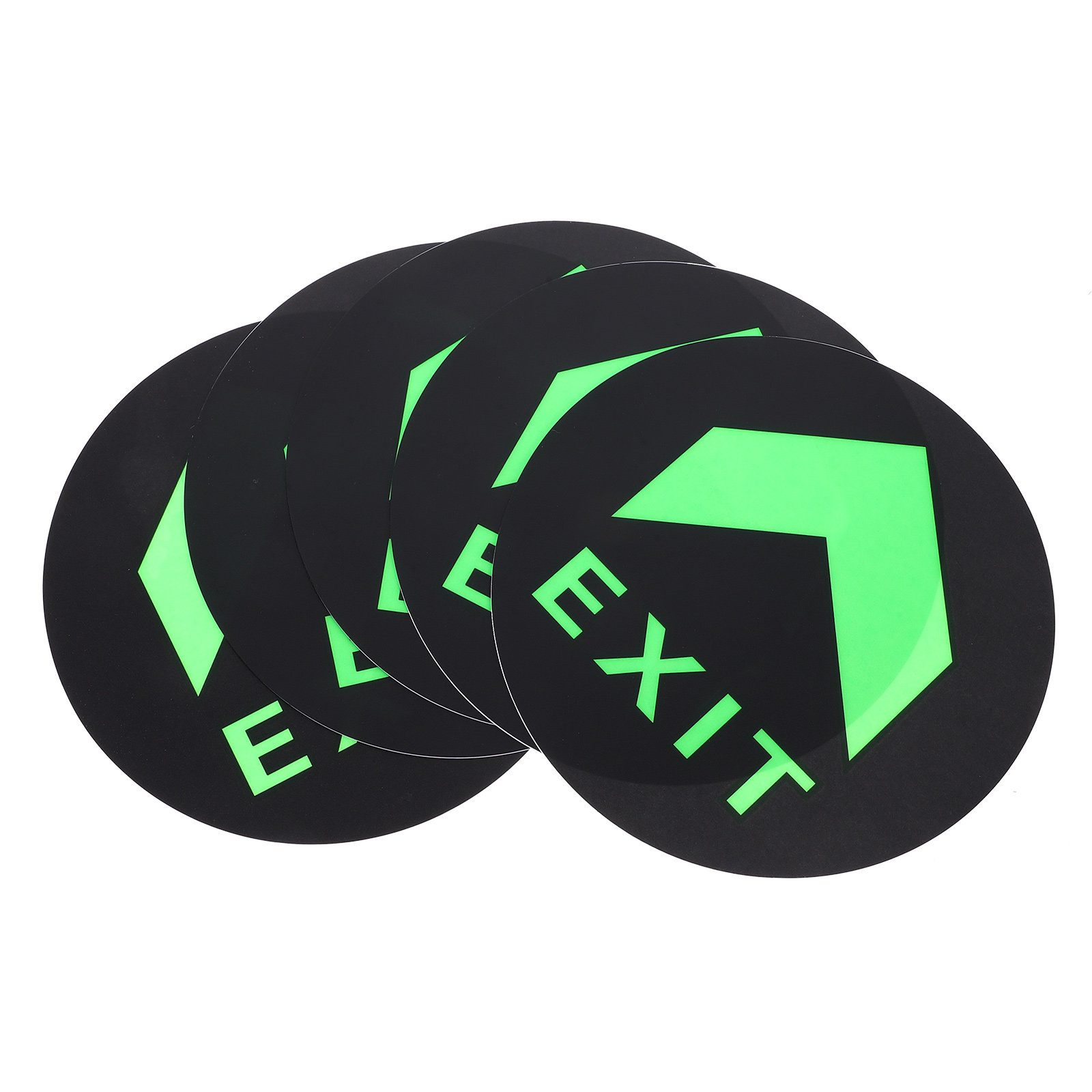 Emergency Exit Sign - 5 autocollants de sécurité lumineux pour
