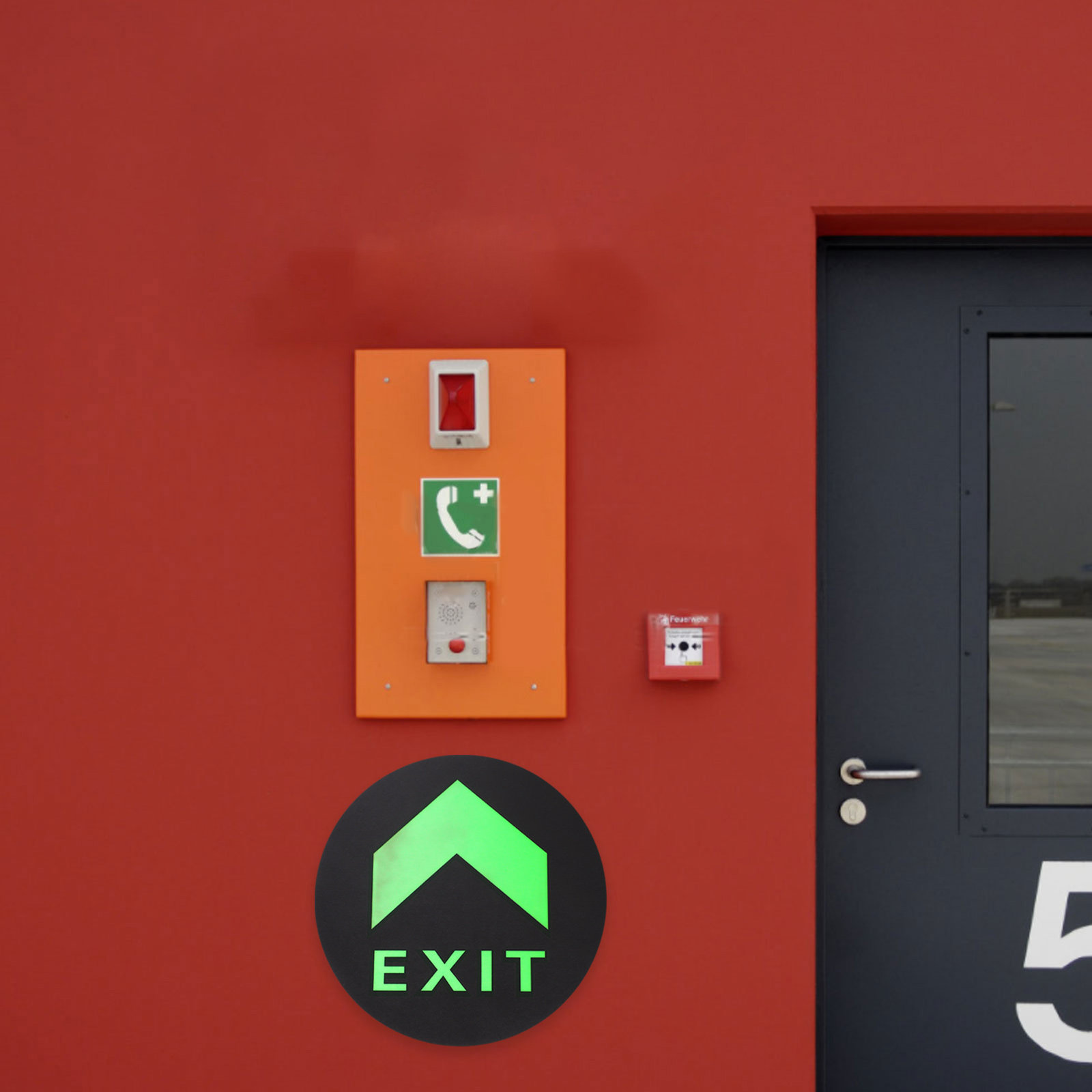 Emergency Exit Sign - 5 autocollants de signalisation de sortie