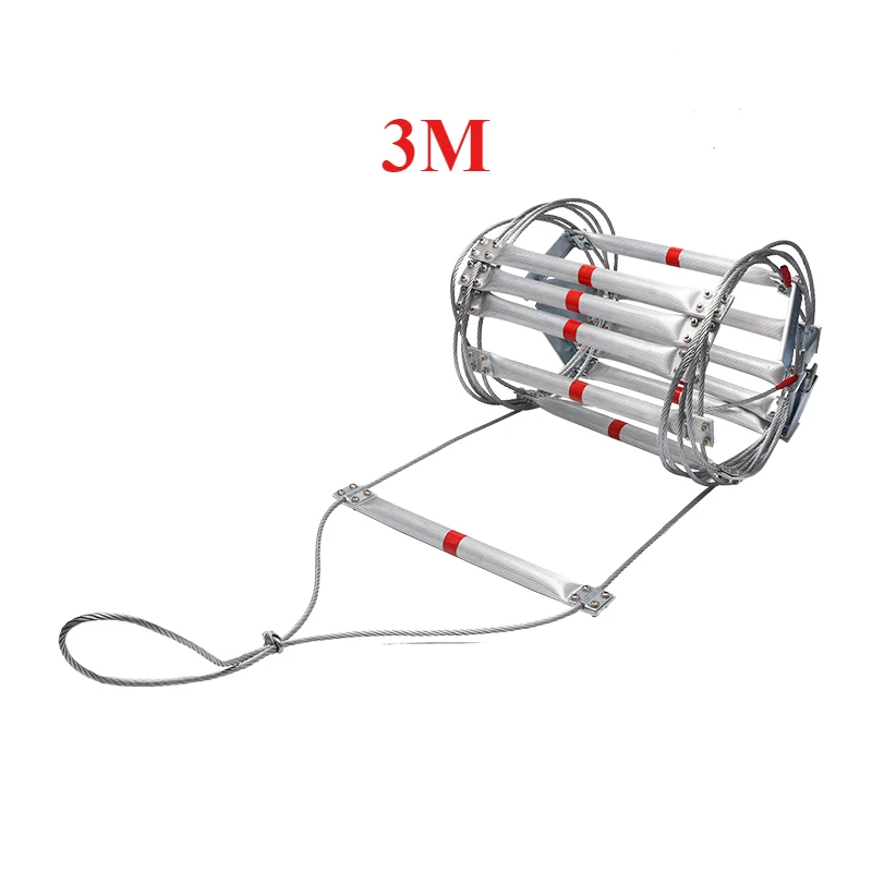 Fire Escape Ladder - Échelle à cordes souple 3M durable,