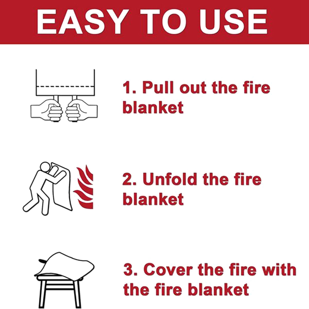 Fire Blanket Kitchen - Couverture anti-incendie d'urgence A40Z, couverture anti-incendie,