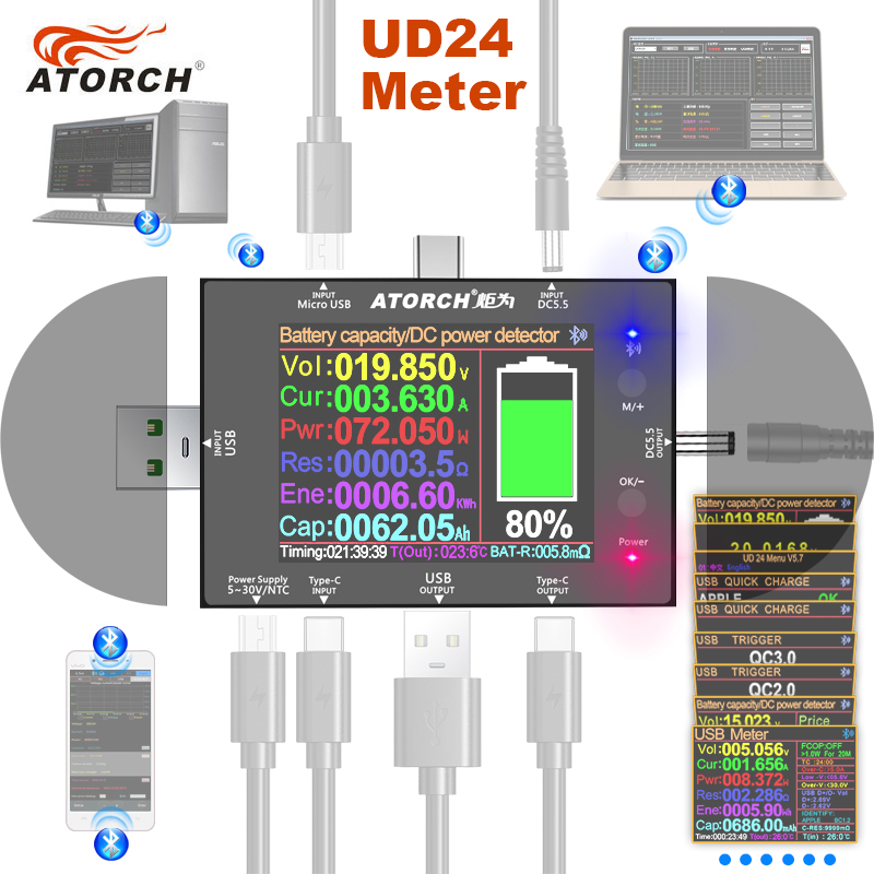 Testeur USB UD24 2,4 pouces, v - Co Detector Plug avis et prix
