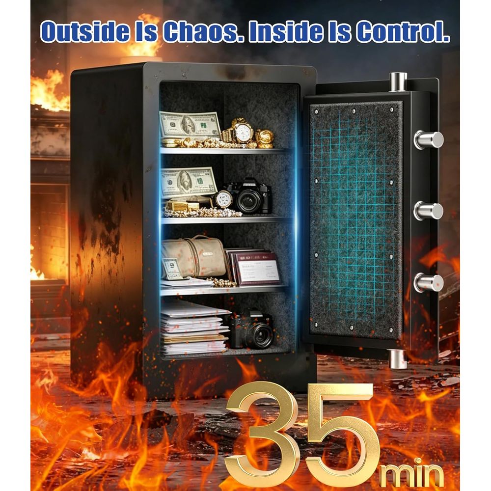 Grand coffre-fort biométrique  - Fire Safe Document avis et prix