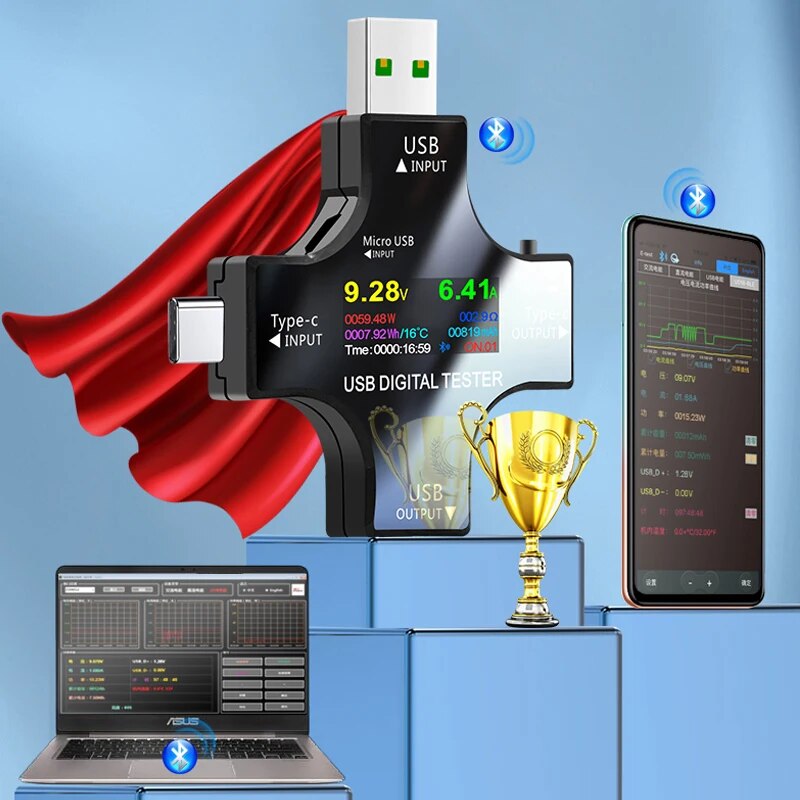 Testeur USB DC type-c PD voltm - Co Detector Plug avis et prix