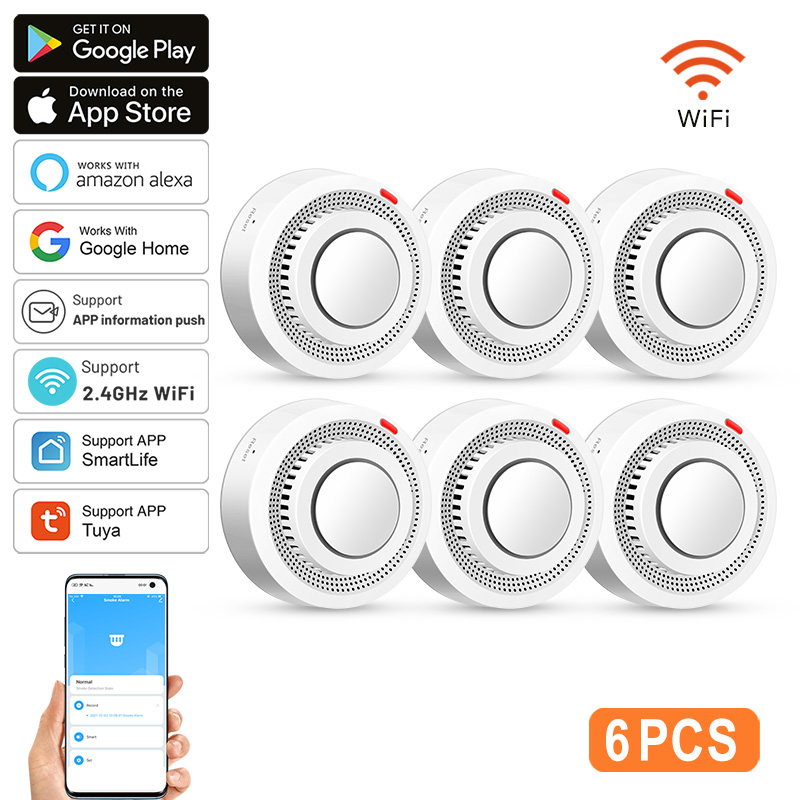 Lot de 6 détecteurs de fumée i - Smoke Detector Interconnected avis et prix